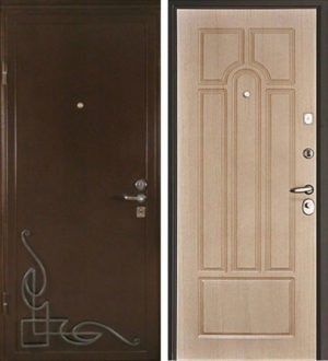 Входная металлическая дверь порошок + МДФ СП048